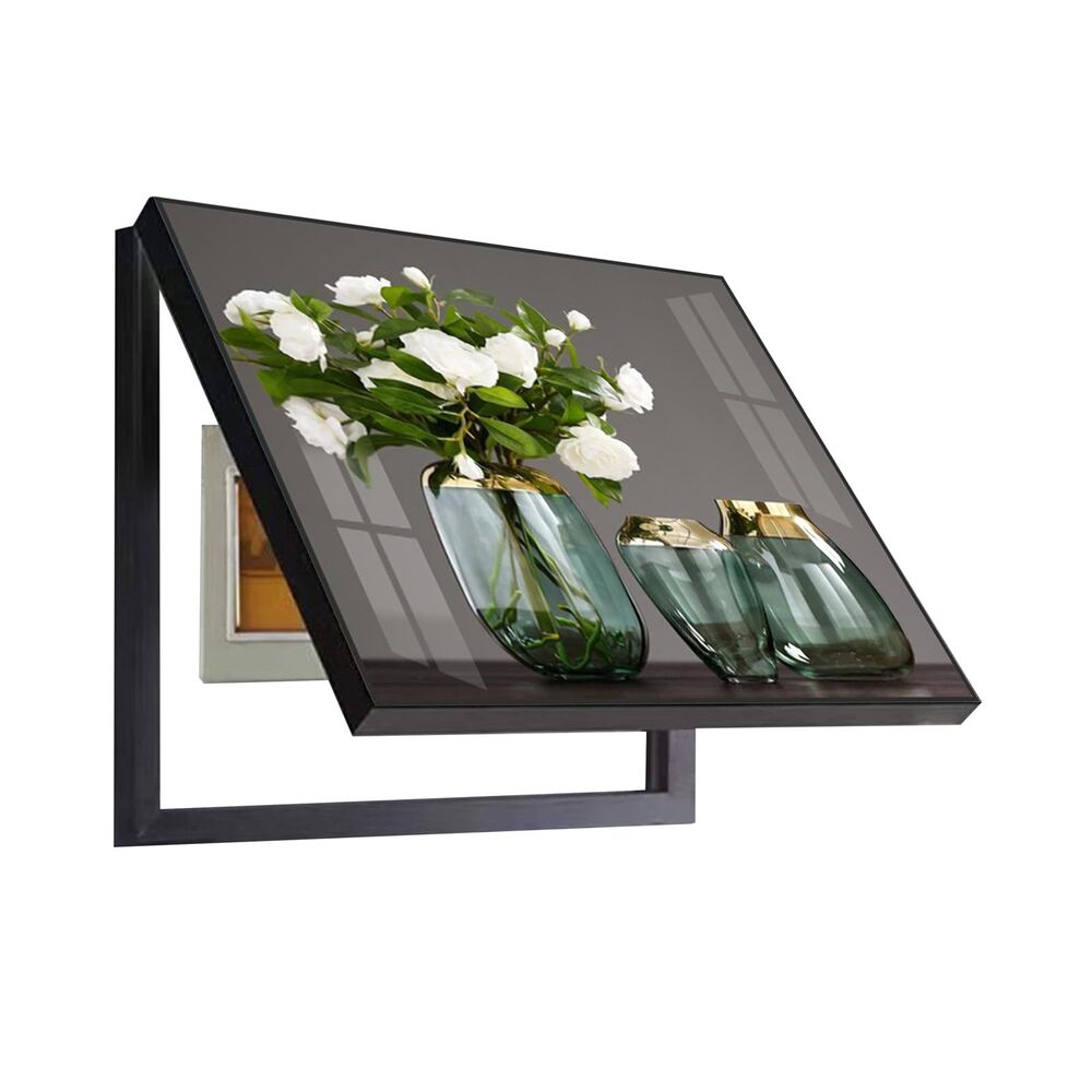 Modern Meter Box Cover, Wall Mounted Decorative Art Flower Pattern (40 x 30 cm)